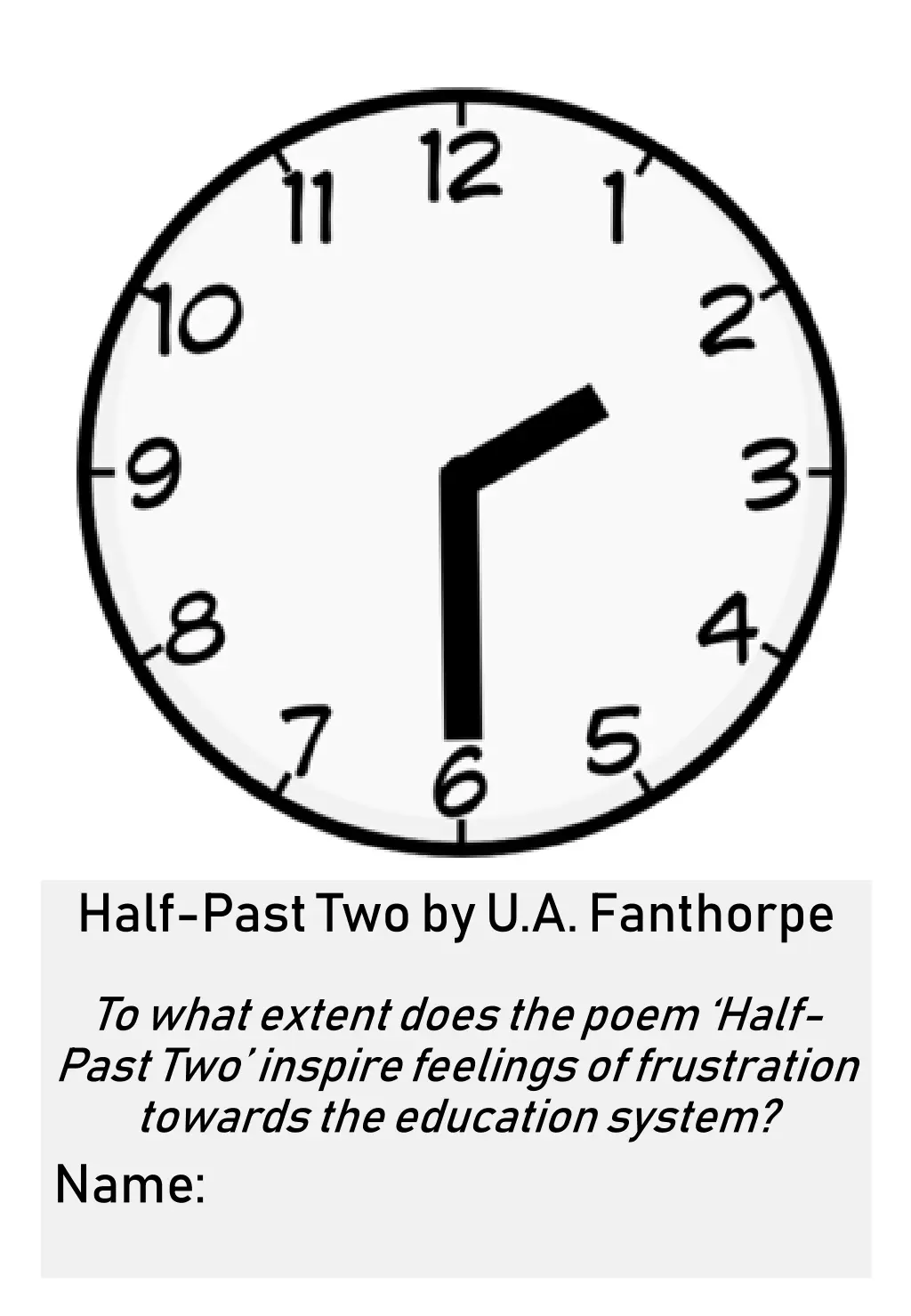 half past two by u a fanthorpe n.w