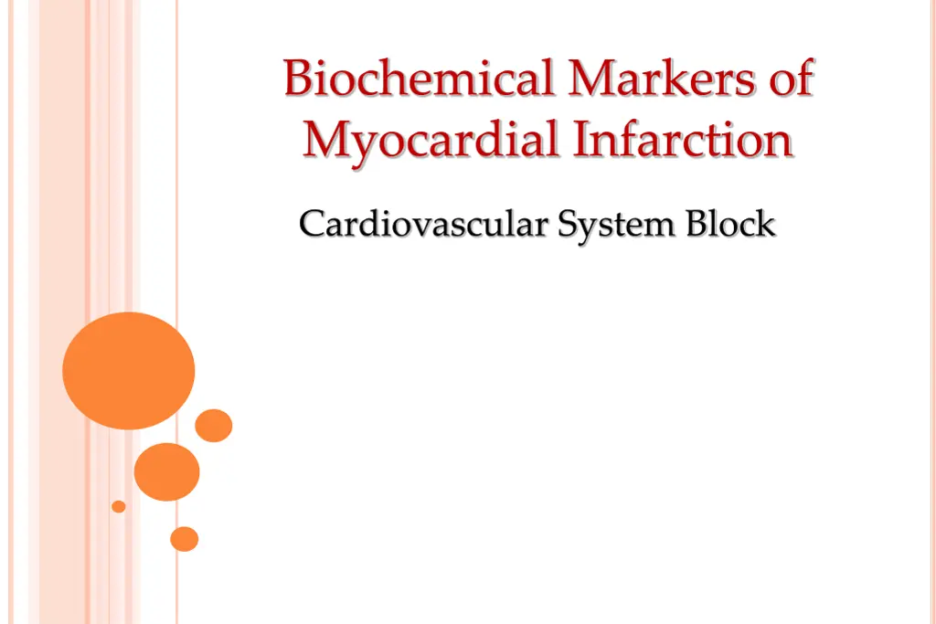 biochemical markers of myocardial infarction n.w