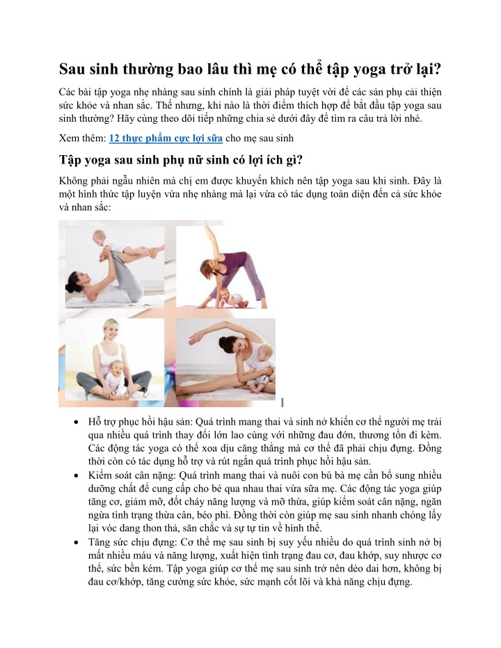 sau sinh th ng bao l u th m c th t p yoga tr l i n.w
