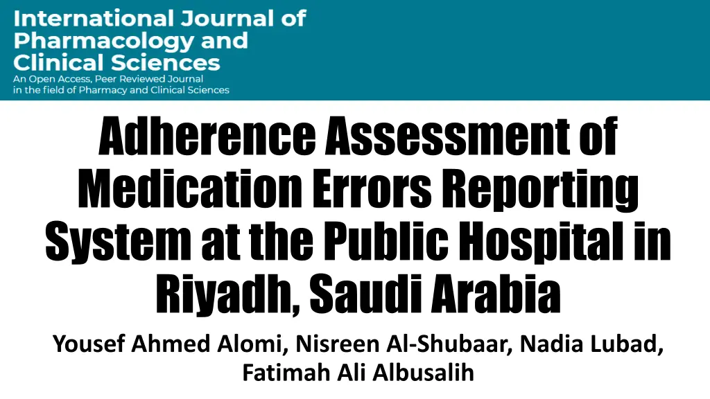 adherence assessment of medication errors n.w