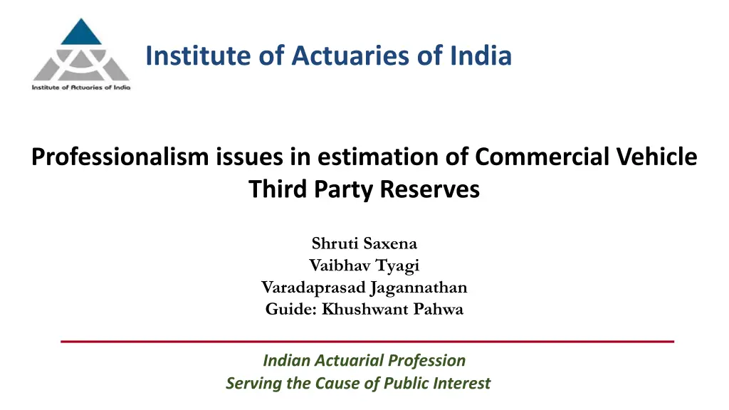 institute of actuaries of india n.w