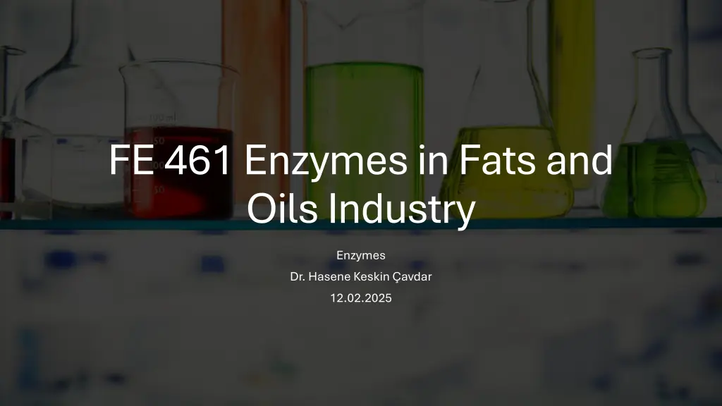 fe 461 enzymes in fats and oils industry n.w