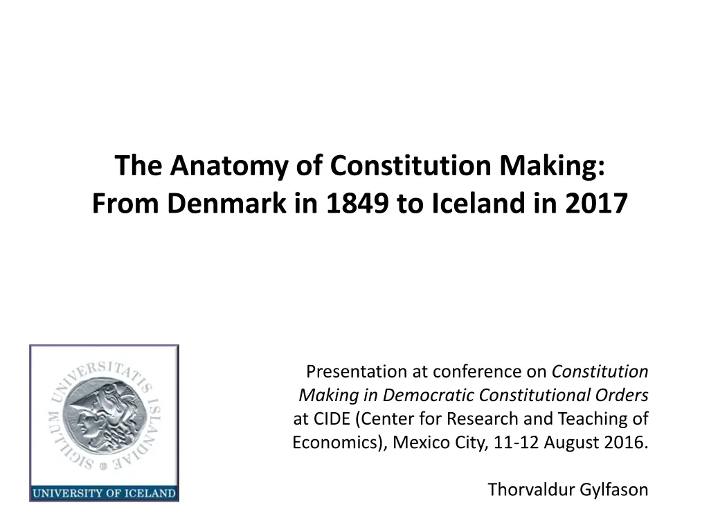 the anatomy of constitution making from denmark n.w