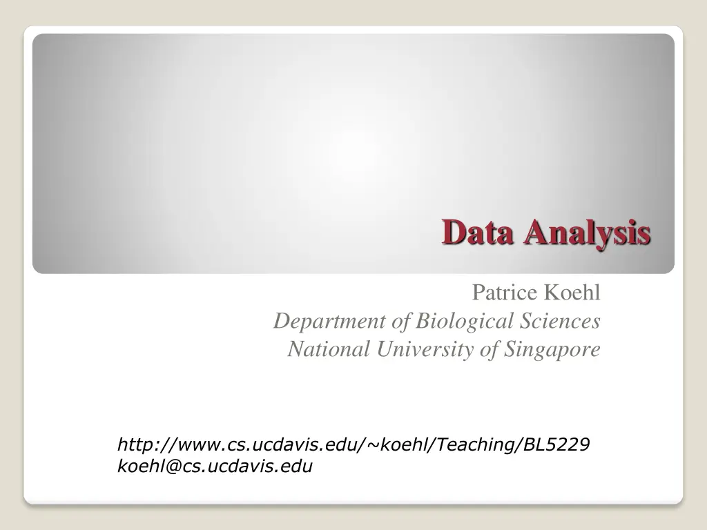 data analysis n.w