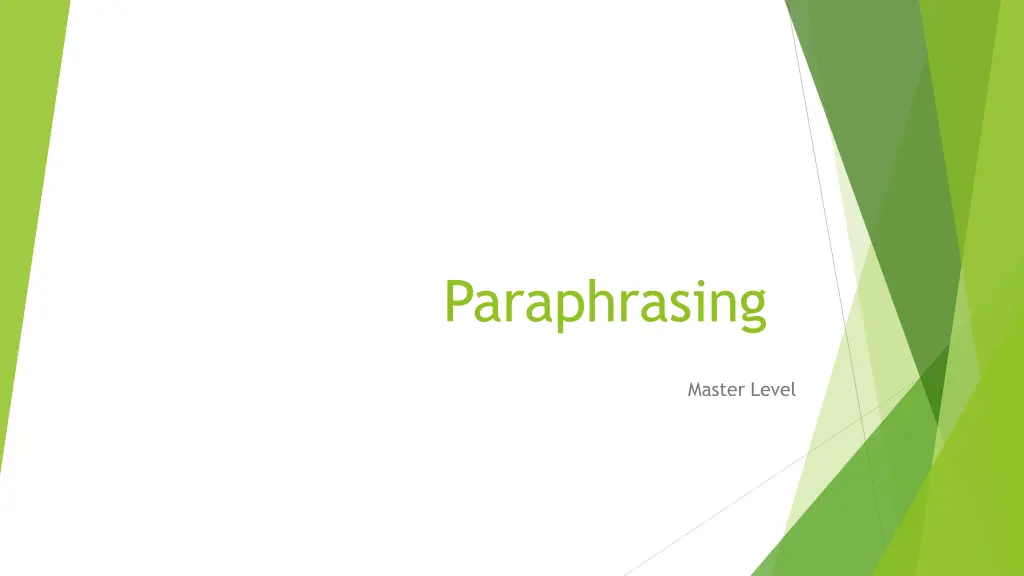paraphrasing n.w