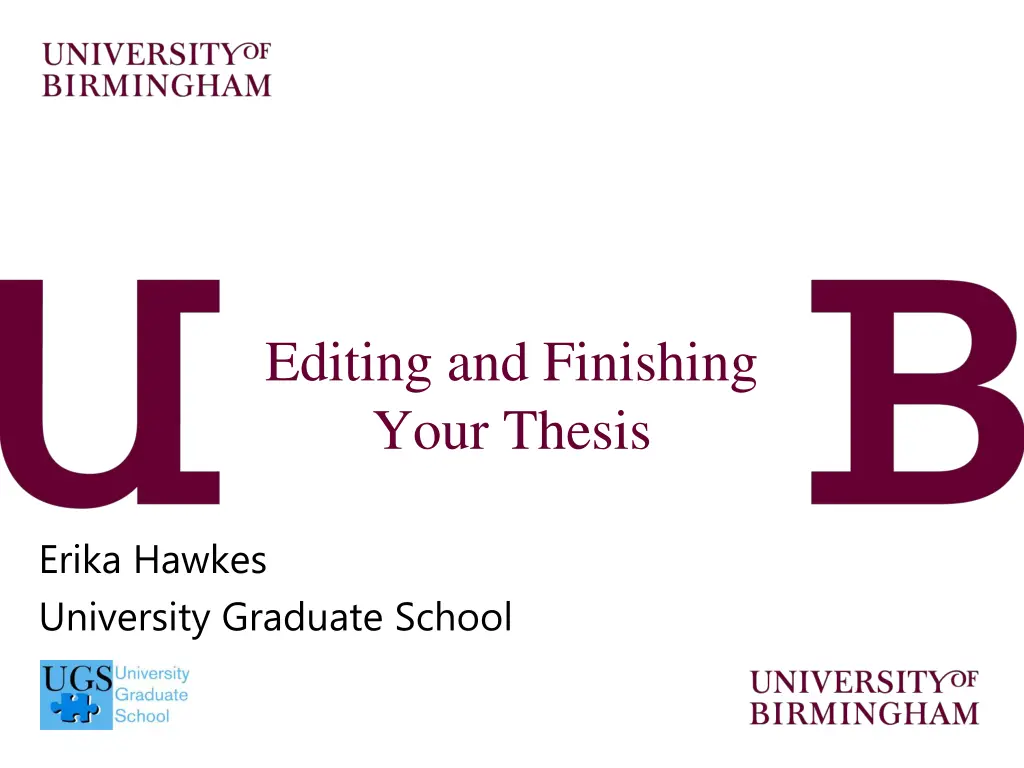 editing and finishing your thesis n.w