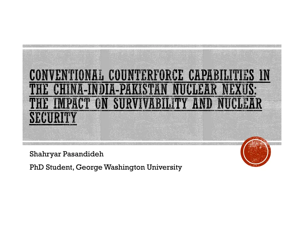 conventional counterforce capabilities n.w