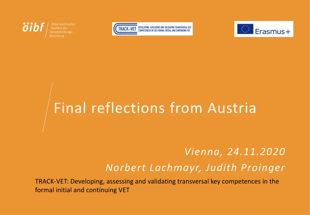 final reflections from austria n.w