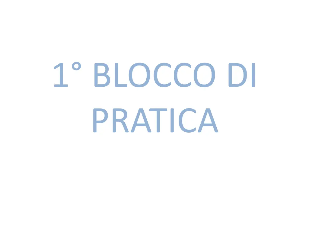 1 blocco di pratica n.w