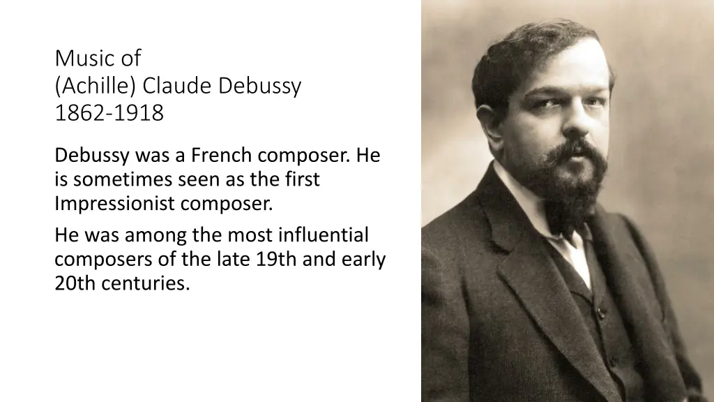 music of achille claude debussy 1862 1918 n.w