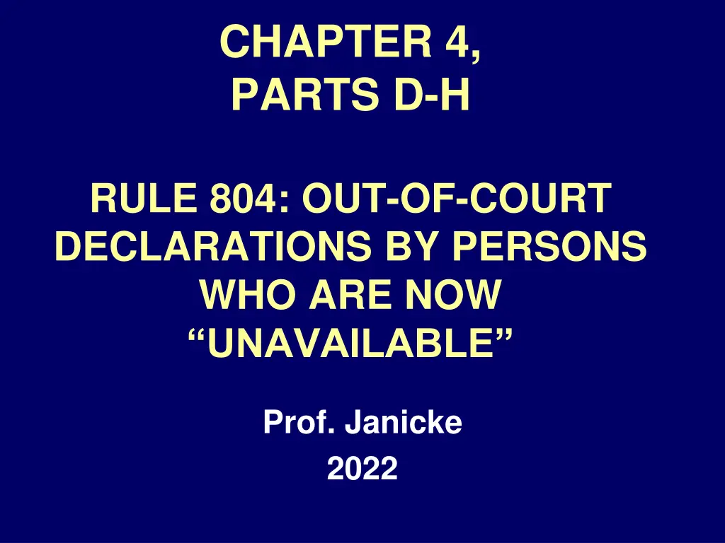 chapter 4 parts d h n.w