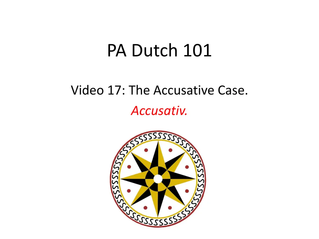 pa dutch 101 n.w