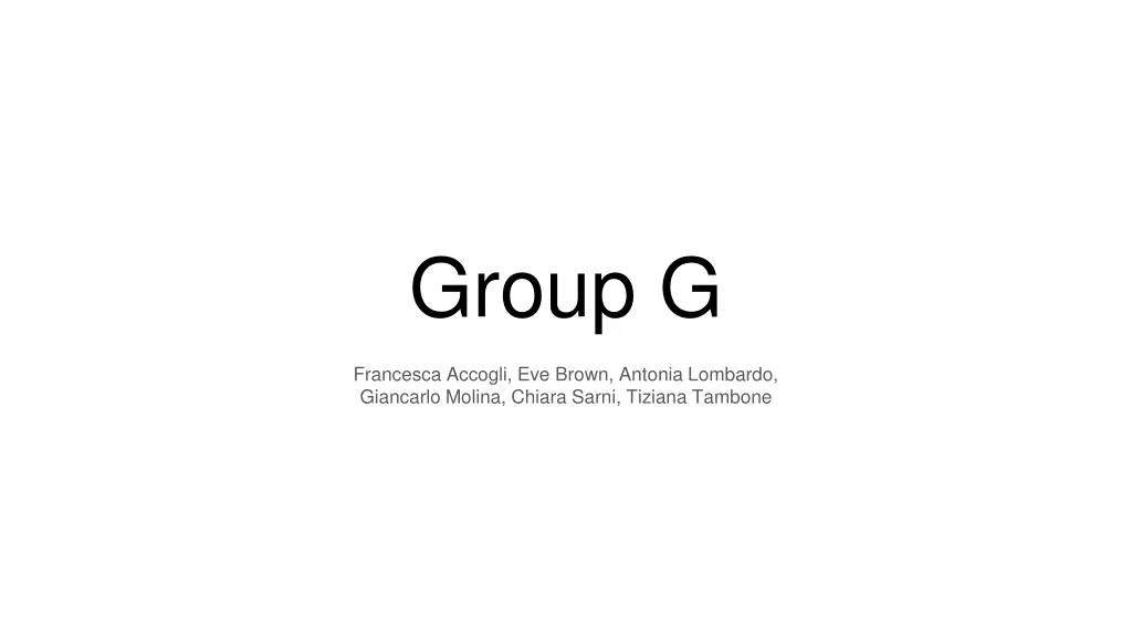 group g n.w