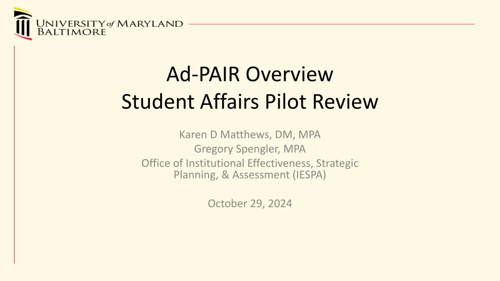 ad pair overview student affairs pilot review n.w