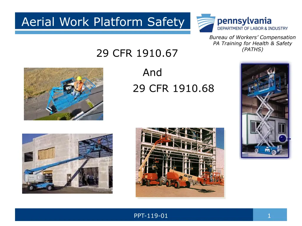 aerial work platform safety n.w