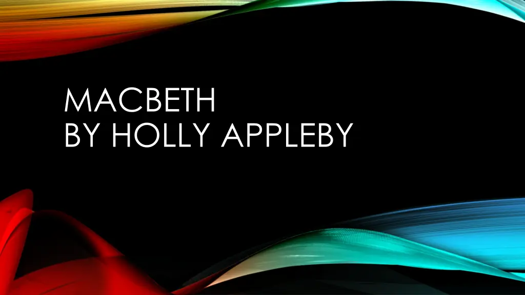macbeth by holly appleby n.w