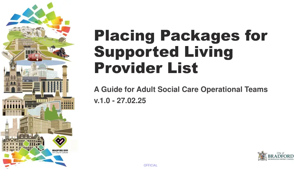 placing packages for supported living provider n.w