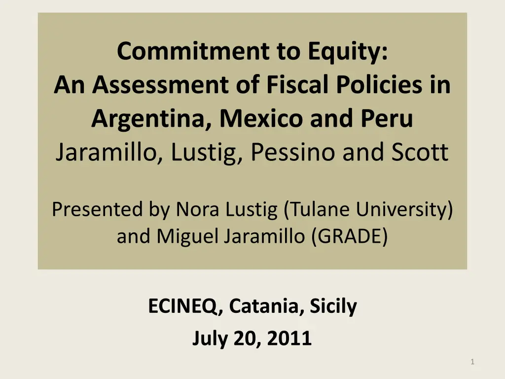 commitment to equity an assessment of fiscal n.w