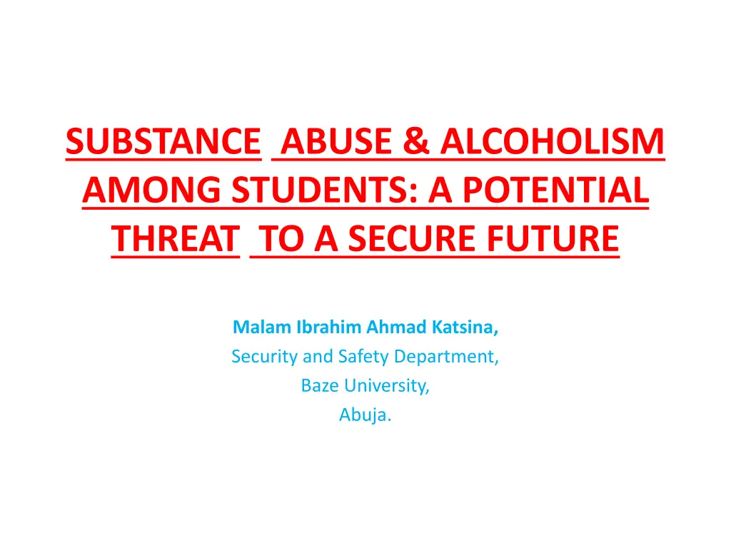 substance abuse alcoholism among students n.w