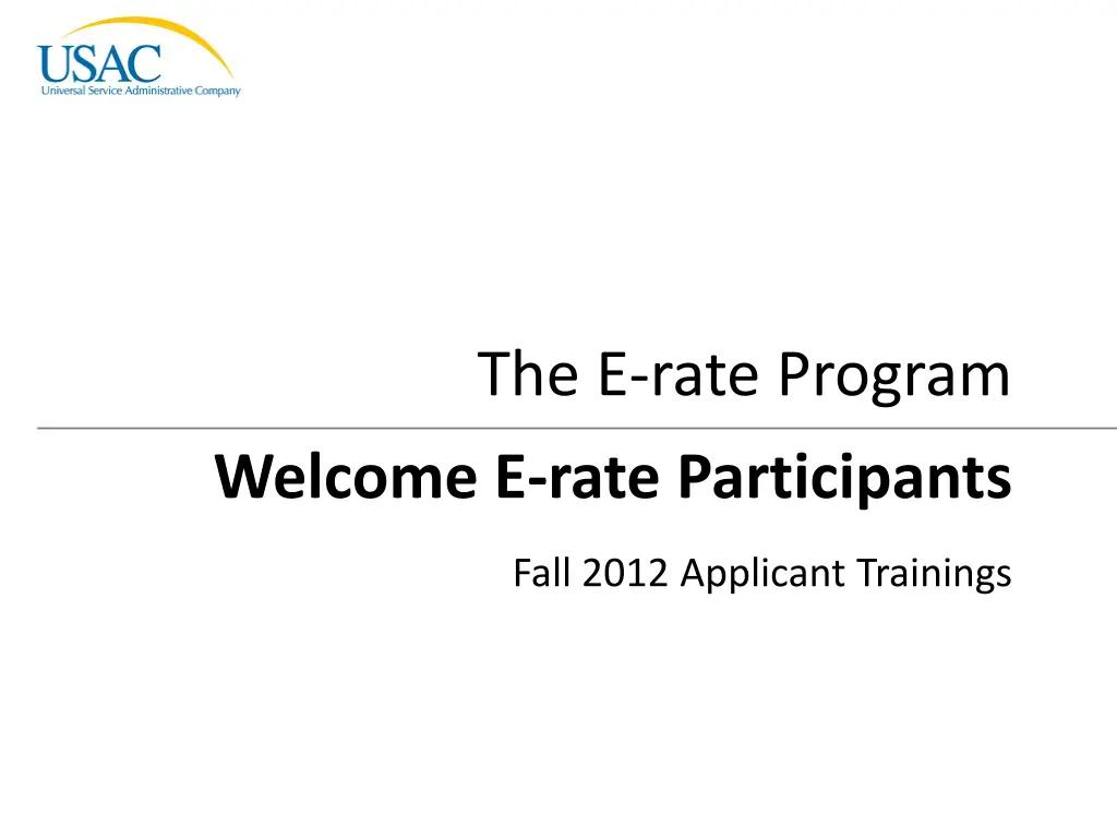the e rate program n.w