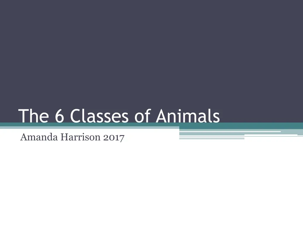 the 6 classes of animals amanda harrison 2017 n.w