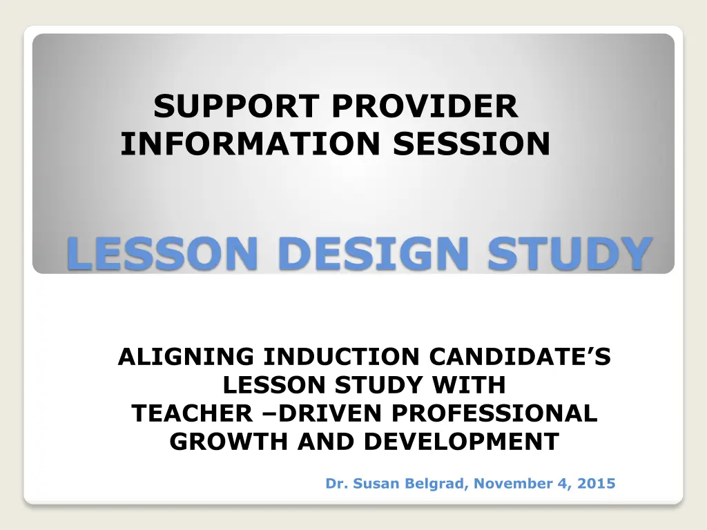 support provider information session n.w