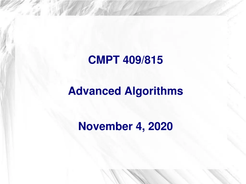 cmpt 409 815 n.w