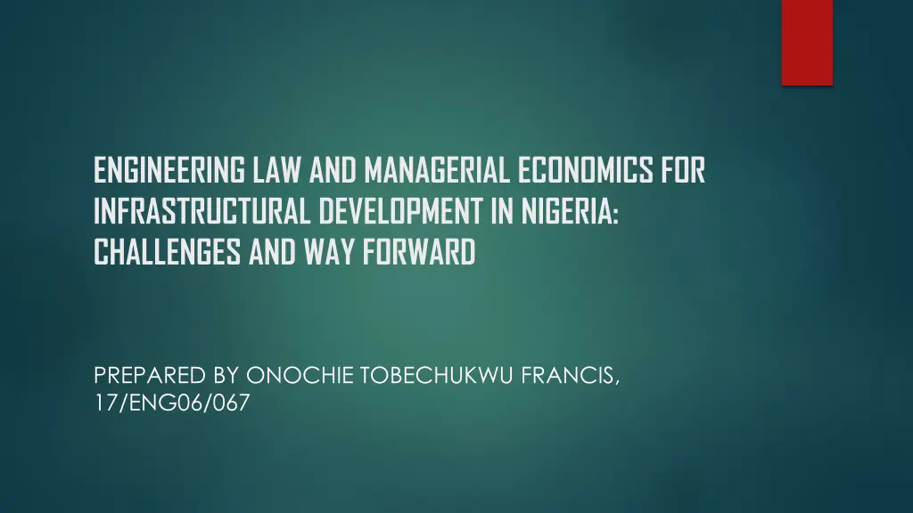 engineering law and managerial economics n.w