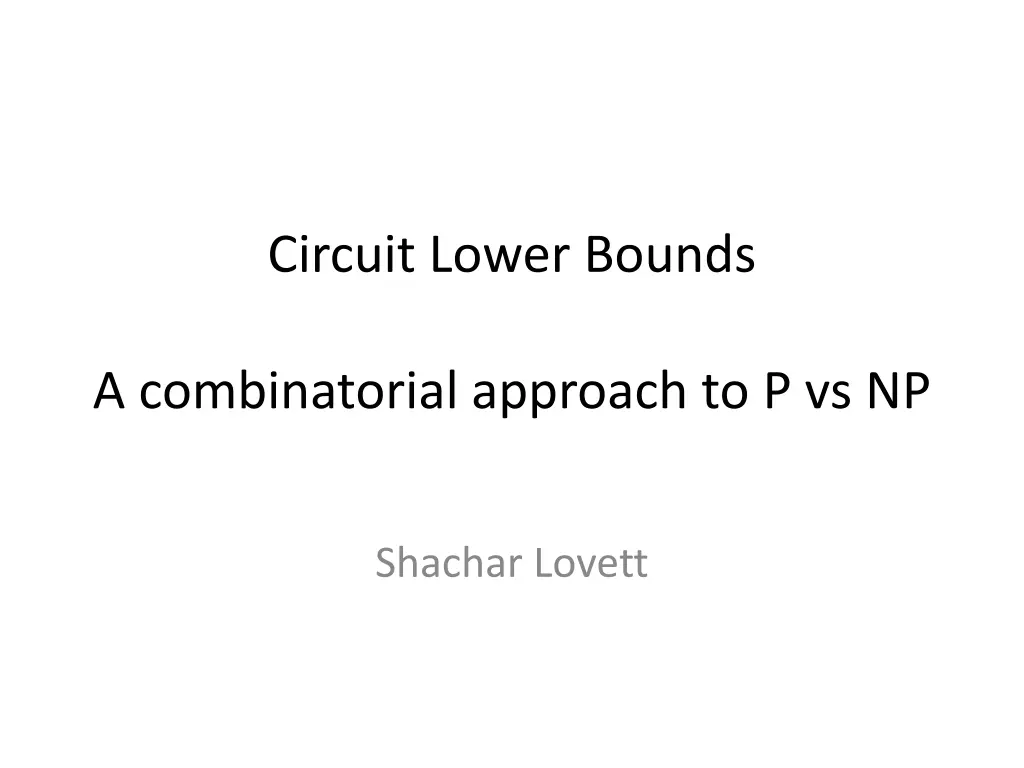 circuit lower bounds n.w