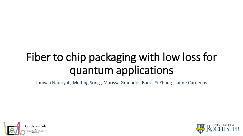 fiber to chip packaging with low loss for fiber n.w