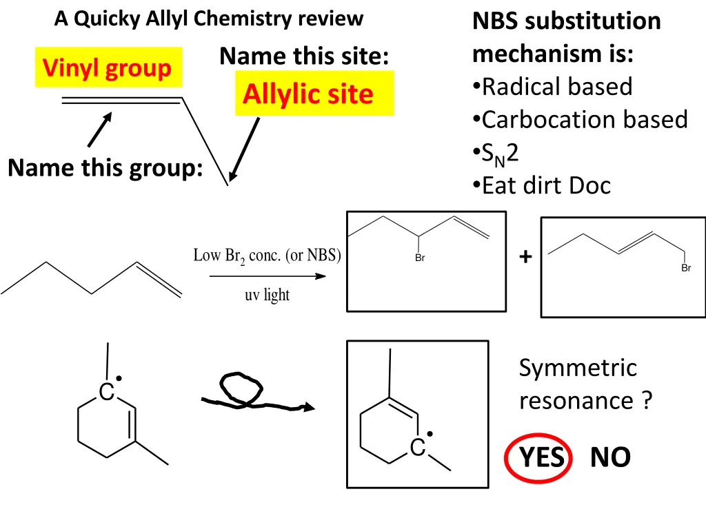 a quicky allyl chemistry review n.w