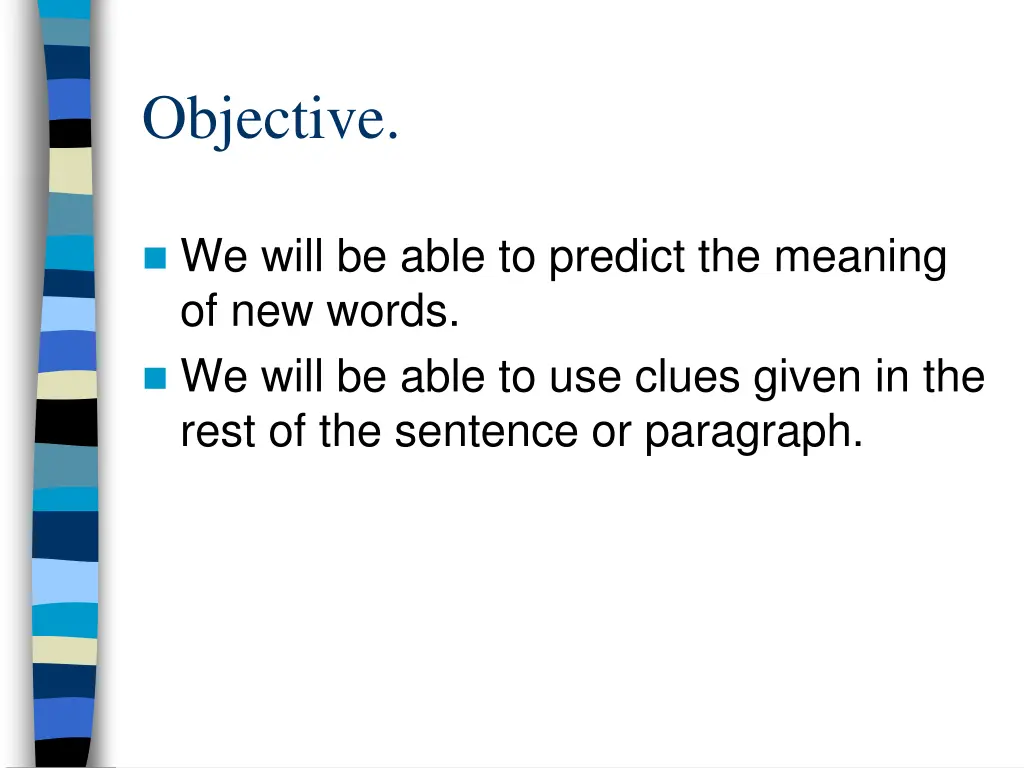 objective n.w