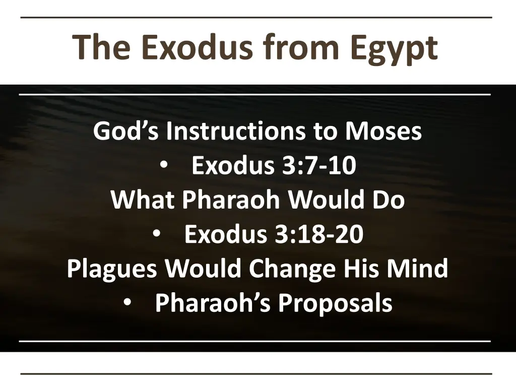 the exodus from egypt n.w