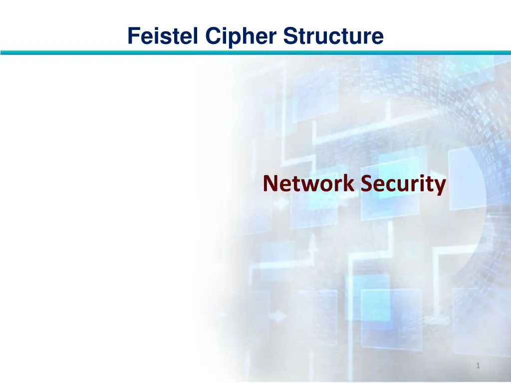 feistel cipher structure n.w