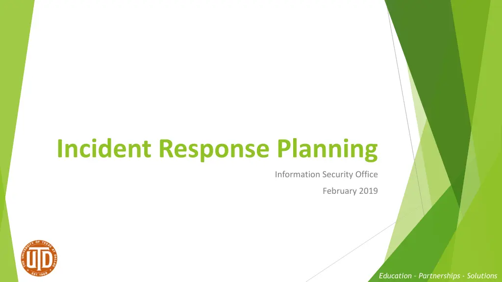 incident response planning n.w