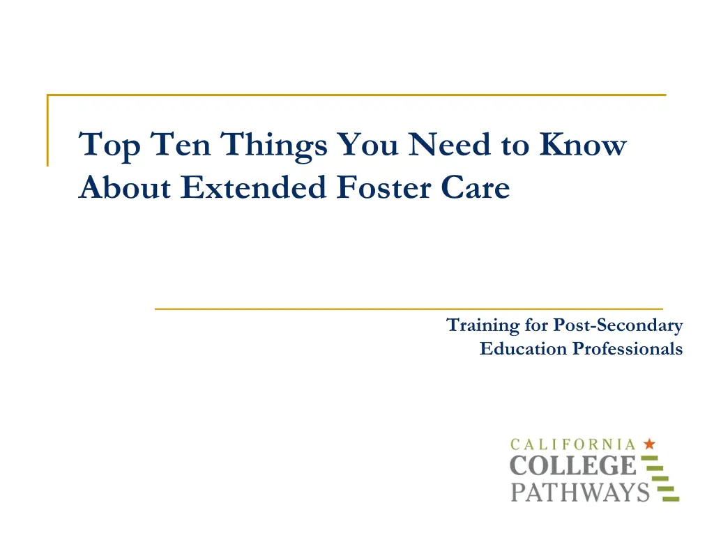 top ten things you need to know about extended n.w