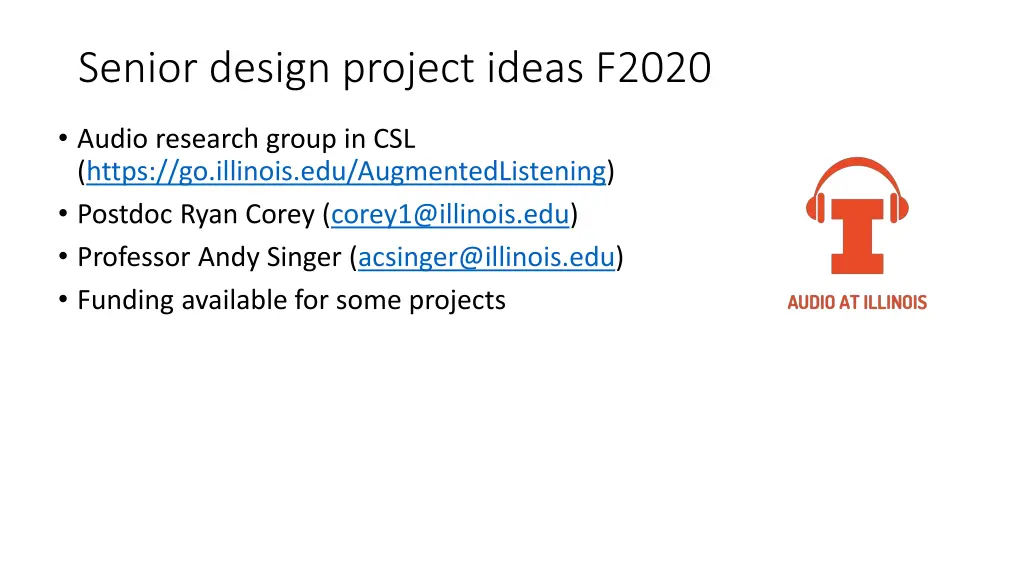 senior design project ideas f2020 n.w