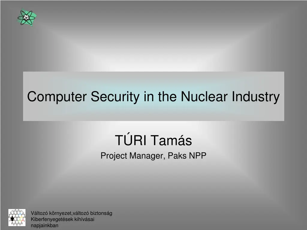 computer security in the nuclear industry n.w