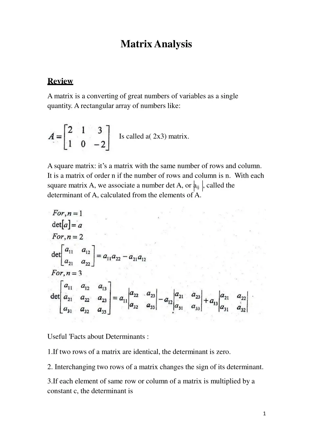 matrixanalysis n.w