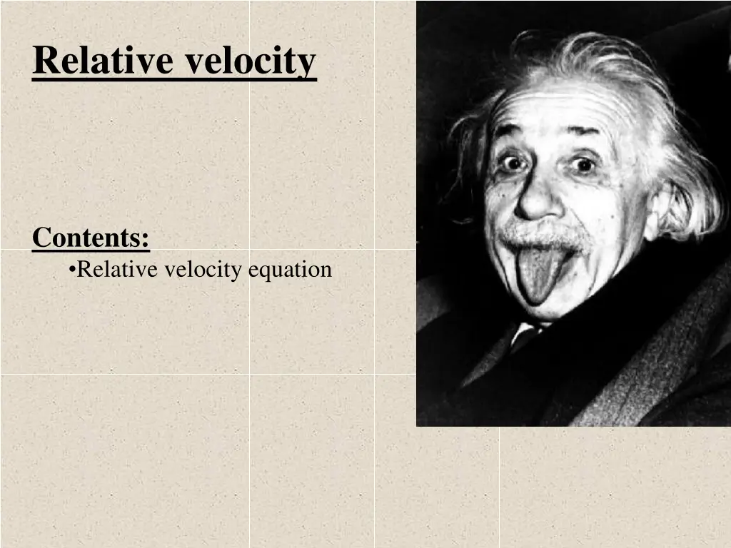 relative velocity n.w