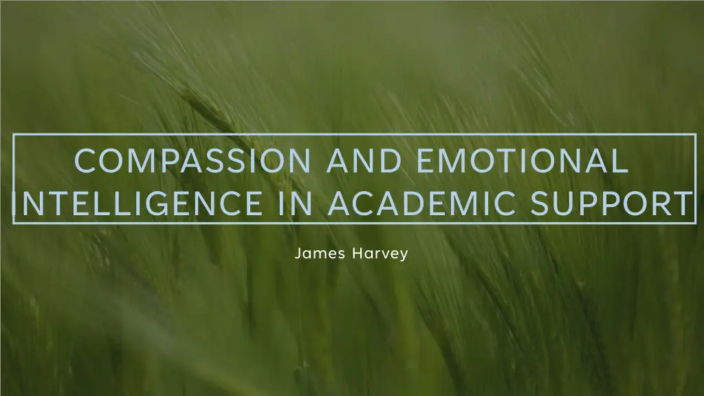 compassion and emotional intelligence in academic n.w