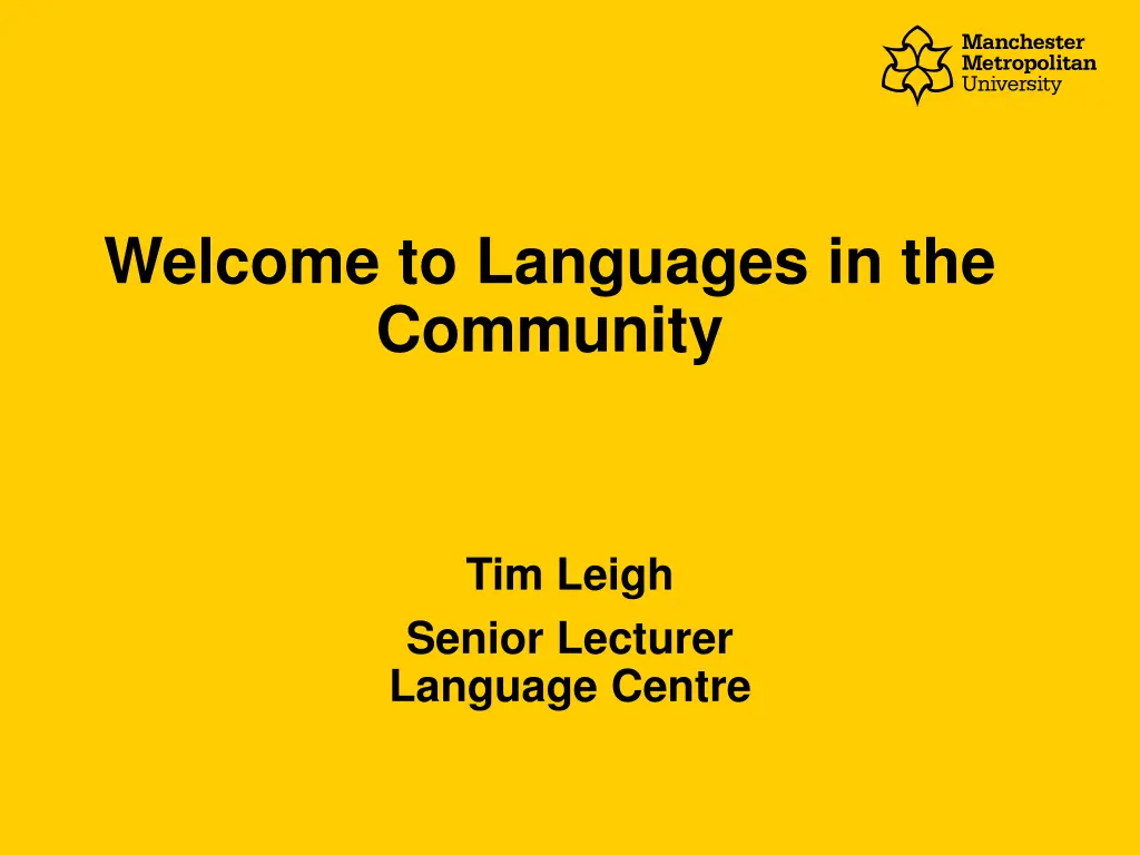 welcome to languages in the community n.w
