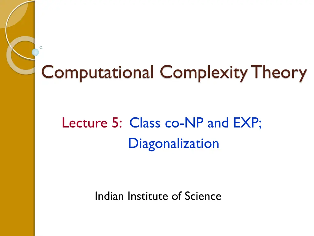 computational complexity theory n.w