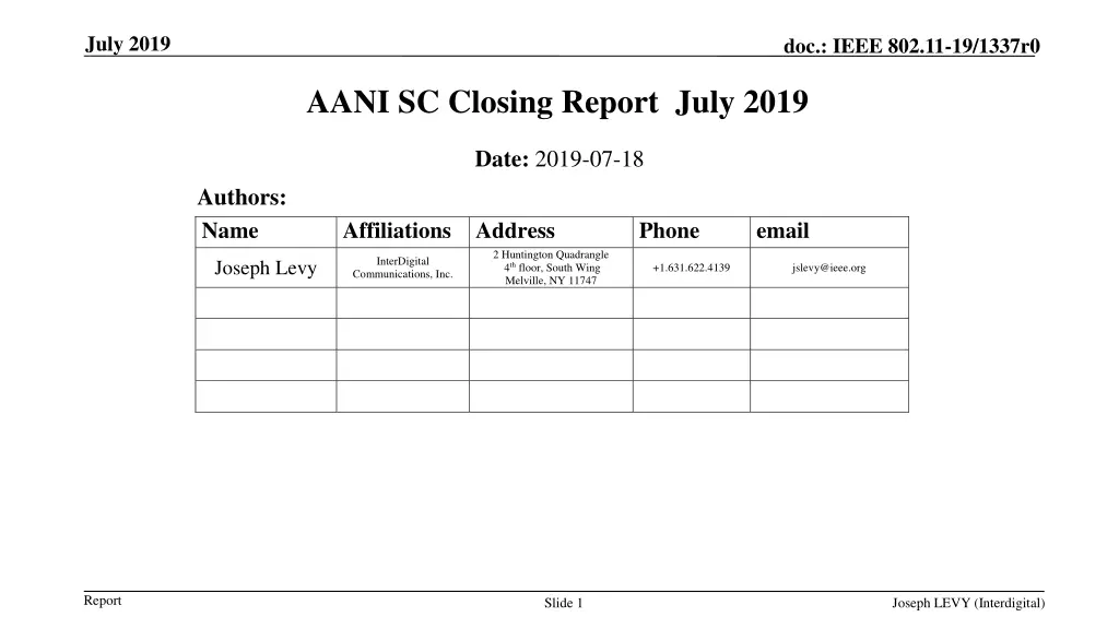 july 2019 n.w