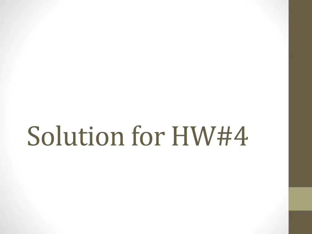 solution for hw 4 n.w