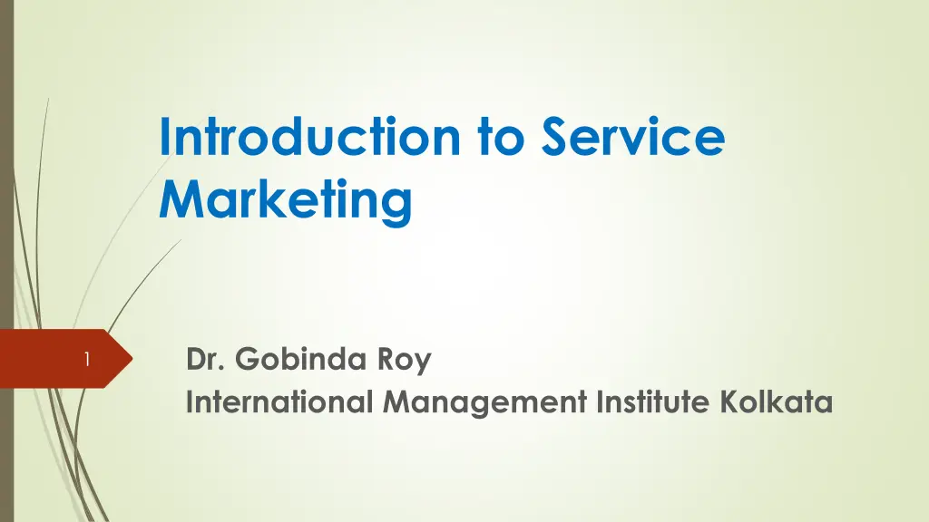 introduction to service marketing n.w