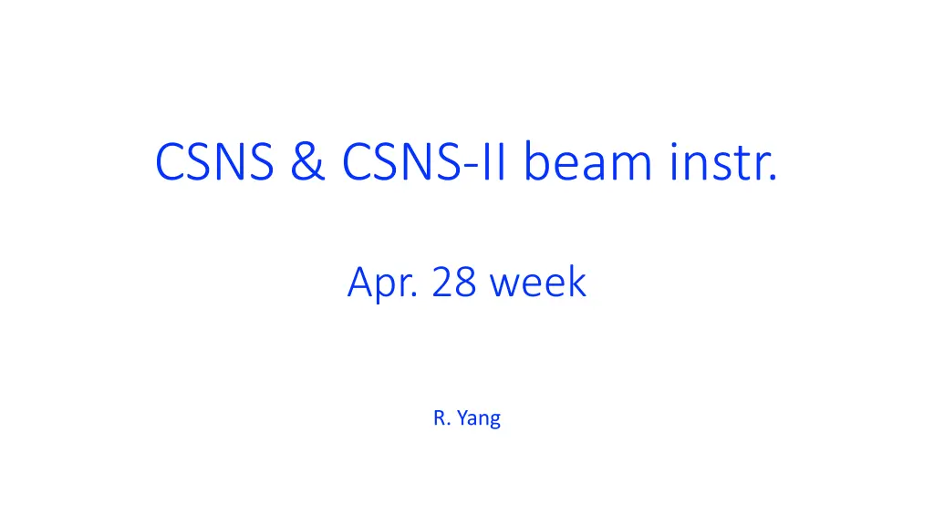 csns csns ii beam instr n.w