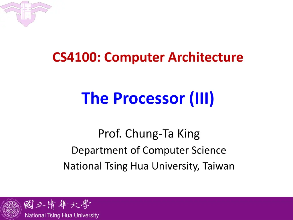 cs4100 computer architecture n.w