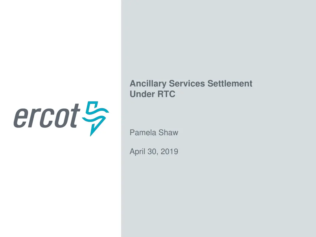 ancillary services settlement under rtc n.w
