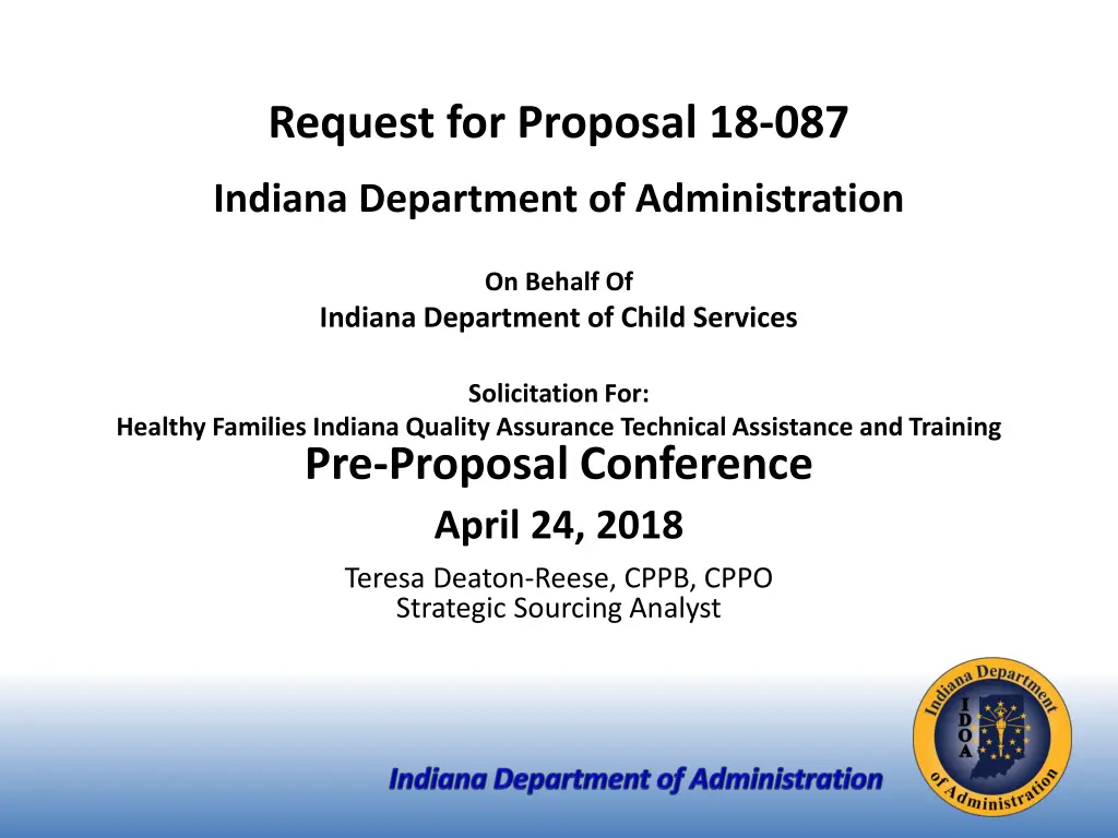 request for proposal 18 087 n.w
